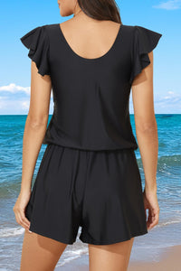 Smismivo Swim Romper with Built in Bra and Pockets Swim Dress Modest One Piece Swimsuit Full Coverage Bathing Suit - 7DAY'S