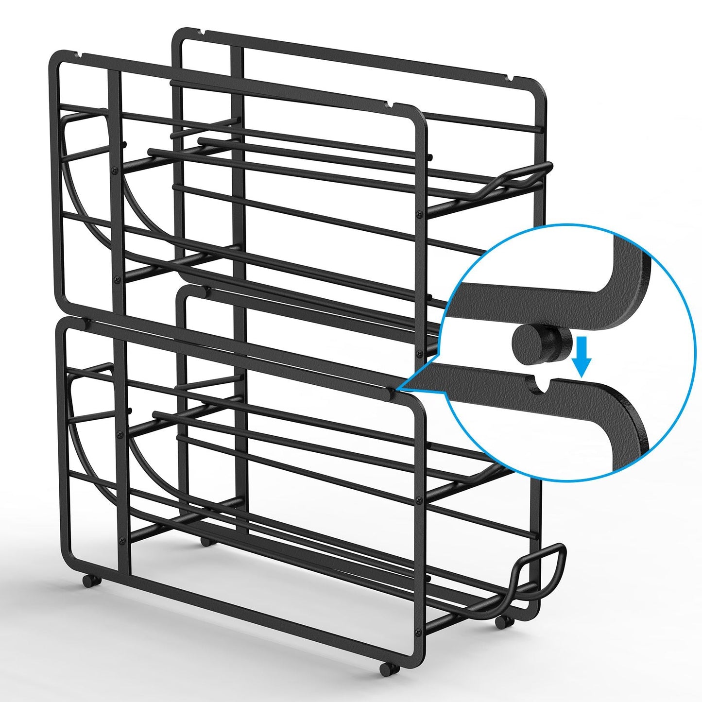 Soda Can Organizer Storage Rack, 2 Pack Stackable Beverage Soda Can Dispenser Organizer Holder for Refrigerator, Cabinet, Pantry - 7DAY'S