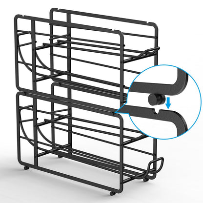 Soda Can Organizer Storage Rack, 2 Pack Stackable Beverage Soda Can Dispenser Organizer Holder for Refrigerator, Cabinet, Pantry - 7DAY'S