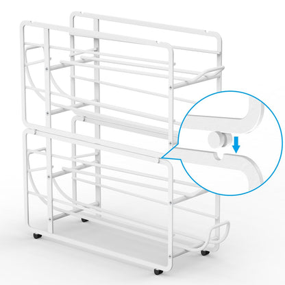 Soda Can Organizer Storage Rack, 2 Pack Stackable Beverage Soda Can Dispenser Organizer Holder for Refrigerator, Cabinet, Pantry - 7DAY'S