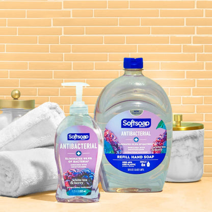 Softsoap Antibacterial Liquid Hand Soap Refill, White Tea & Berry Scented Hand Soap, 50 Ounce(Packaging May Vary) - 7DAY'S