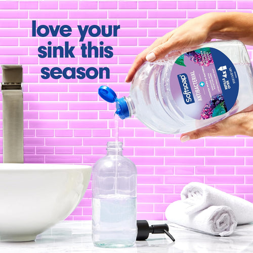 Softsoap Antibacterial Liquid Hand Soap Refill, White Tea & Berry Scented Hand Soap, 50 Ounce(Packaging May Vary) - 7DAY'S