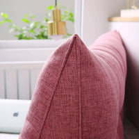 SOGA 100cm Red Triangular Wedge Bed Pillow Headboard Backrest Bedside Tatami Cushion Home Decor - 7DAY'S