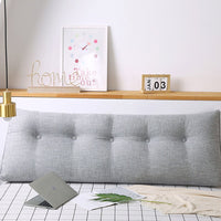 SOGA 180cm Silver Triangular Wedge Bed Pillow Headboard Backrest Bedside Tatami Cushion Home Decor - 7DAY'S