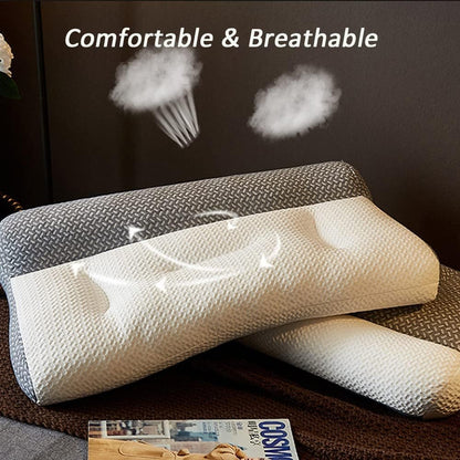 Sohobloo Neck Pillow,Super Ergonomic Pillow - Protect Your Neck and Spine,Ergonomic Pillows for Sleeping Neck,Ergonomic Pillows for Sleeping,Neck Support Pillows for Sleeping (15.7''*23.6'' - Gray) - 7DAY'S