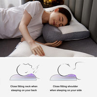 Sohobloo Neck Pillow,Super Ergonomic Pillow - Protect Your Neck and Spine,Ergonomic Pillows for Sleeping Neck,Ergonomic Pillows for Sleeping,Neck Support Pillows for Sleeping (15.7''*23.6'' - Gray) - 7DAY'S