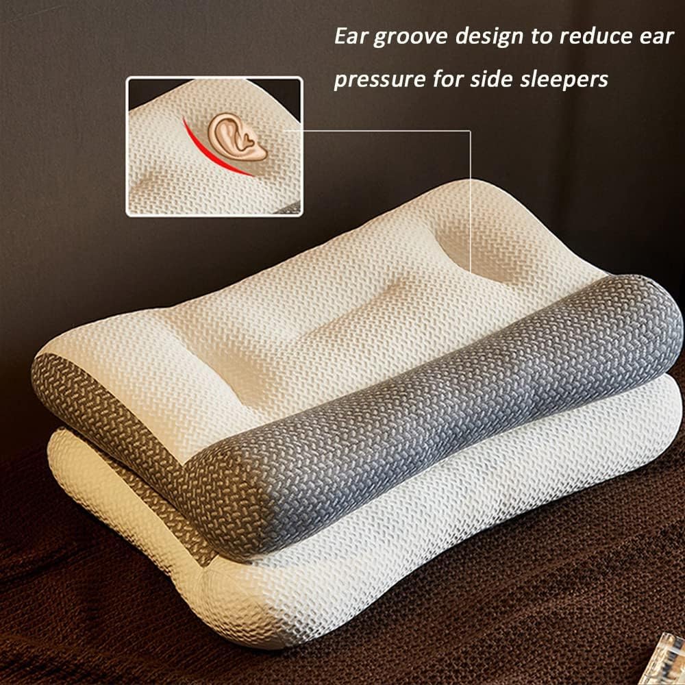 Sohobloo Neck Pillow,Super Ergonomic Pillow - Protect Your Neck and Spine,Ergonomic Pillows for Sleeping Neck,Ergonomic Pillows for Sleeping,Neck Support Pillows for Sleeping (15.7''*23.6'' - Gray) - 7DAY'S