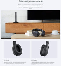 Sony Wireless RF Home Theater TV Headphones with Transmitter - 150 - ft Wireless Range, Up to 20 Hours of Play Time (Black) & Zonoz Microfiber Cleaning Cloth Bundle - 7DAY'S