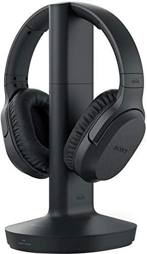 Sony Wireless RF Home Theater TV Headphones with Transmitter - 150 - ft Wireless Range, Up to 20 Hours of Play Time (Black) & Zonoz Microfiber Cleaning Cloth Bundle - 7DAY'S