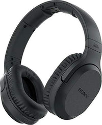 Sony Wireless RF Home Theater TV Headphones with Transmitter - 150 - ft Wireless Range, Up to 20 Hours of Play Time (Black) & Zonoz Microfiber Cleaning Cloth Bundle - 7DAY'S