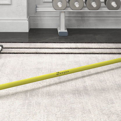 Soozier 7.2ft Weight Bar, Olympic Bar with Rotating Sleeves, Non - Slip Knurling Grip, 1500lbs Weight Capacity, Yellow - 7DAY'S