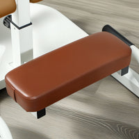 Soozier Foldable Sissy Squat Machine, Hip Thrust Machine with Push Up Stand, Multipurpose Glute Workout Equipment, White - 7DAY'S