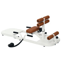 Soozier Foldable Sissy Squat Machine, Hip Thrust Machine with Push Up Stand, Multipurpose Glute Workout Equipment, White - 7DAY'S