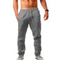 Sports pants new spring/summer fashion brand men's hip - hop breathable cotton linen solid color simple drawstring wide leg pants - 7DAY'S