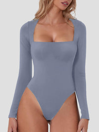 Square Neck Long Sleeve Bodysuit - 7DAY'S