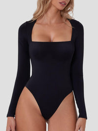 Square Neck Long Sleeve Bodysuit - 7DAY'S