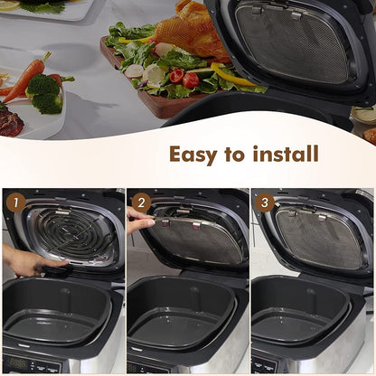 Stainless Steel Splatter Shield for Ninja Foodi FG550, Air Fryer Accessories for Ninja Foodi 5 - in - 1 Indoor Grill - 7DAY'S