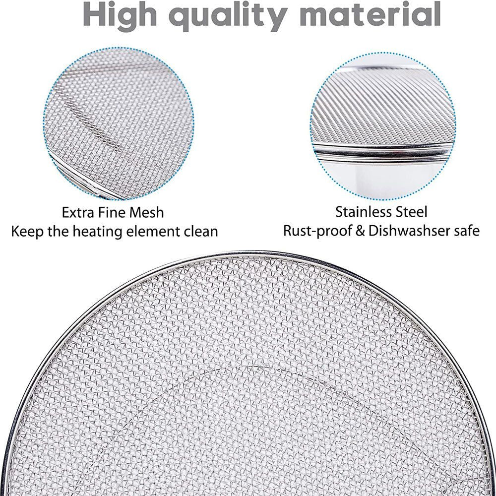 Stainless Steel Splatter Shield for Ninja Foodi FG550, Air Fryer Accessories for Ninja Foodi 5 - in - 1 Indoor Grill - 7DAY'S