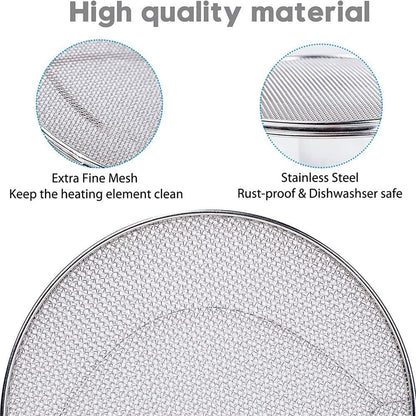 Stainless Steel Splatter Shield for Ninja Foodi FG550, Air Fryer Accessories for Ninja Foodi 5 - in - 1 Indoor Grill - 7DAY'S