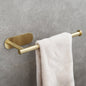Stainless Steel Towel Holder Adhesive Lengthen Toilet Paper Holder for 2 Roll Papers, Brushed Gold - 7DAY'S