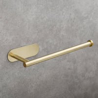 Stainless Steel Towel Holder Adhesive Lengthen Toilet Paper Holder for 2 Roll Papers, Brushed Gold - 7DAY'S