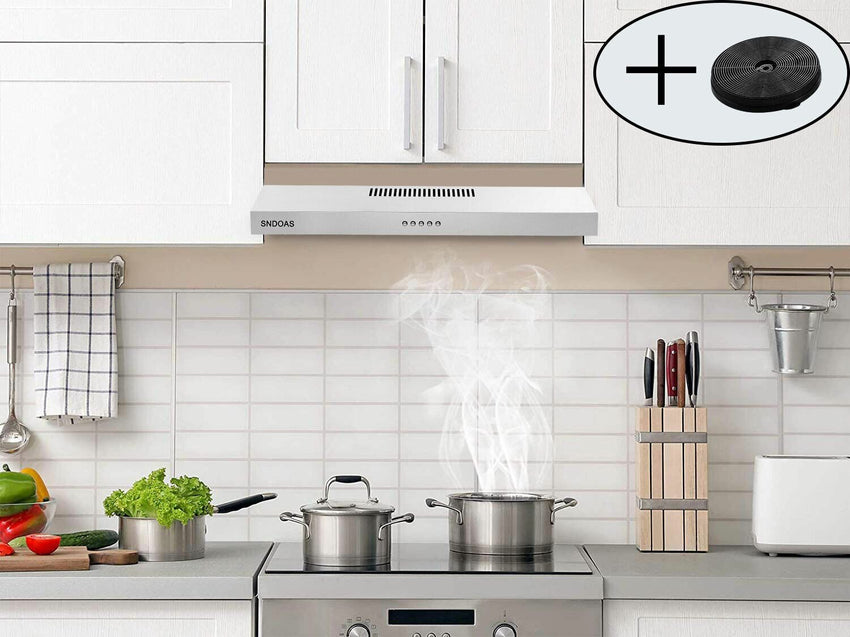 Stainless Steel Under Cabinet Range Hood Vent Cooking 230 CFM Kitchen 3 Speed cooker hood - 7DAY'S