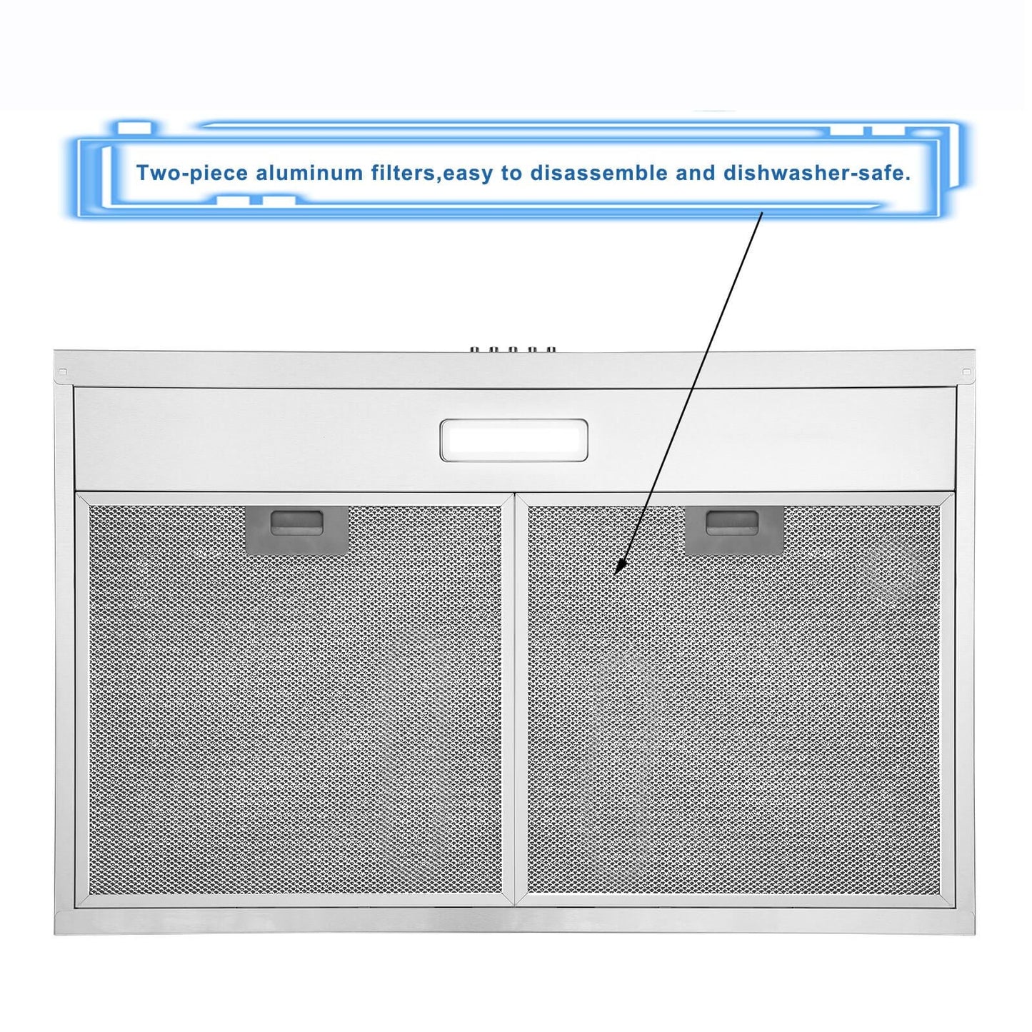 Stainless Steel Under Cabinet Range Hood Vent Cooking 230 CFM Kitchen 3 Speed cooker hood - 7DAY'S