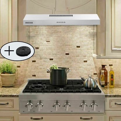 Stainless Steel Under Cabinet Range Hood Vent Cooking 230 CFM Kitchen 3 Speed cooker hood - 7DAY'S