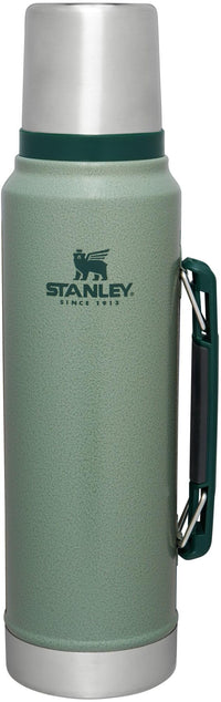 Stanley Classic Legendary Vacuum Bottle 1.1 qt | Wide Mouth with Leakproof Cup Lid | Keep Drinks Hot or Cold | Packable for Travel | Insulated Stainless Steel Thermos | BPA - Free | Hammertone Lake - 7DAY'S