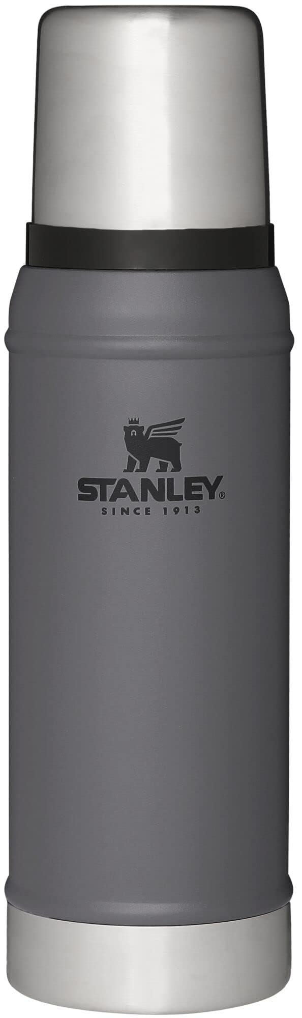 Stanley Classic Legendary Vacuum Bottle 1.1 qt | Wide Mouth with Leakproof Cup Lid | Keep Drinks Hot or Cold | Packable for Travel | Insulated Stainless Steel Thermos | BPA - Free | Hammertone Lake - 7DAY'S