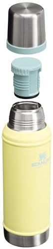 Stanley Classic Legendary Vacuum Bottle 1.1 qt | Wide Mouth with Leakproof Cup Lid | Keep Drinks Hot or Cold | Packable for Travel | Insulated Stainless Steel Thermos | BPA - Free | Hammertone Lake - 7DAY'S