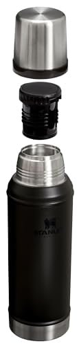 Stanley Classic Legendary Vacuum Bottle 1.1 qt | Wide Mouth with Leakproof Cup Lid | Keep Drinks Hot or Cold | Packable for Travel | Insulated Stainless Steel Thermos | BPA - Free | Hammertone Lake - 7DAY'S