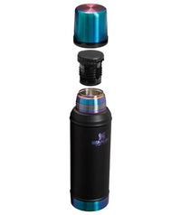 Stanley Classic Legendary Vacuum Bottle 1.1 qt | Wide Mouth with Leakproof Cup Lid | Keep Drinks Hot or Cold | Packable for Travel | Insulated Stainless Steel Thermos | BPA - Free | Hammertone Lake - 7DAY'S