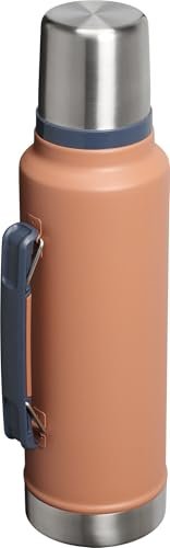 Stanley Classic Legendary Vacuum Bottle 1.1 qt | Wide Mouth with Leakproof Cup Lid | Keep Drinks Hot or Cold | Packable for Travel | Insulated Stainless Steel Thermos | BPA - Free | Hammertone Lake - 7DAY'S