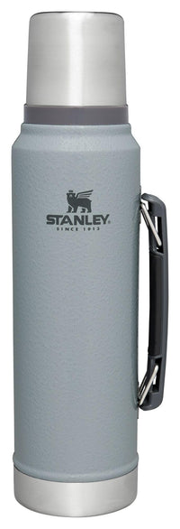 Stanley Classic Legendary Vacuum Bottle 1.1 qt | Wide Mouth with Leakproof Cup Lid | Keep Drinks Hot or Cold | Packable for Travel | Insulated Stainless Steel Thermos | BPA - Free | Hammertone Lake - 7DAY'S