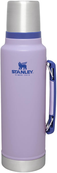Stanley Classic Legendary Vacuum Bottle 1.1 qt | Wide Mouth with Leakproof Cup Lid | Keep Drinks Hot or Cold | Packable for Travel | Insulated Stainless Steel Thermos | BPA - Free | Hammertone Lake - 7DAY'S