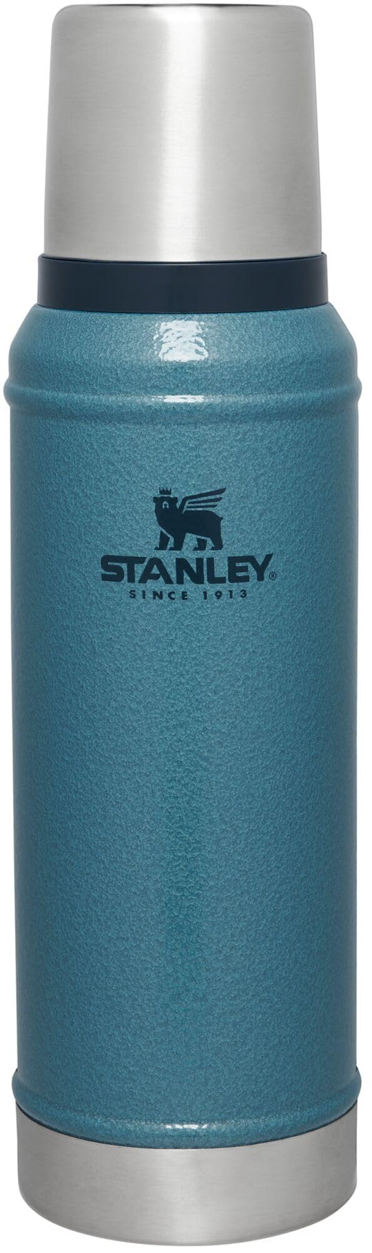 Stanley Classic Legendary Vacuum Bottle 1.1 qt | Wide Mouth with Leakproof Cup Lid | Keep Drinks Hot or Cold | Packable for Travel | Insulated Stainless Steel Thermos | BPA - Free | Hammertone Lake - 7DAY'S