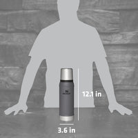 Stanley Classic Legendary Vacuum Bottle 1.1 qt | Wide Mouth with Leakproof Cup Lid | Keep Drinks Hot or Cold | Packable for Travel | Insulated Stainless Steel Thermos | BPA - Free | Hammertone Lake - 7DAY'S