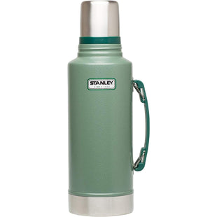 Stanley Heritage Classic Vacuum Bottle with Handle 1.1 qt | Wide Mouth with Leakproof Cup Lid | Keep Drinks Hot or Cold for Travel | Insulated Stainless Steel Thermos | BPA-Free | Hammertone Green