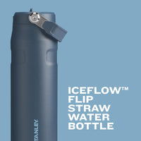 Stanley IceFlow Flip Straw 2.0 Water Bottle 24 oz | Built - In Straw for Travel and Sports | Lightweight and Leak Resistant | Insulated Stainless Steel | BPA - Free | Prickly Pear - 7DAY'S