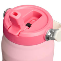 Stanley IceFlow Flip Straw 2.0 Water Bottle 24 oz | Built - In Straw for Travel and Sports | Lightweight and Leak Resistant | Insulated Stainless Steel | BPA - Free | Prickly Pear - 7DAY'S