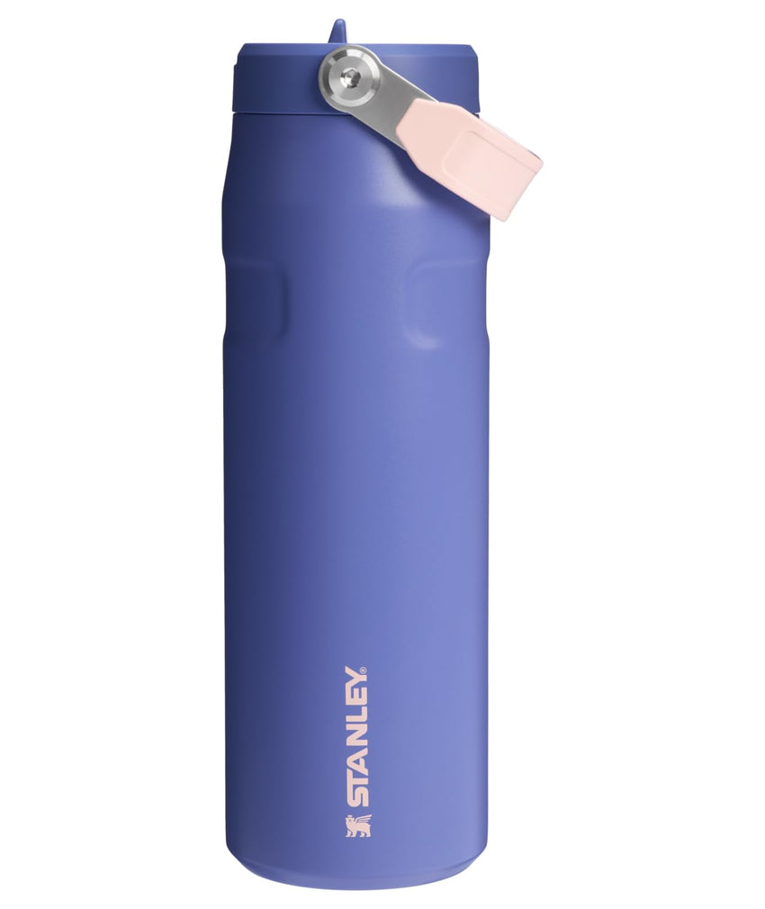 Stanley IceFlow Flip Straw 2.0 Water Bottle 24 oz | Built - In Straw for Travel and Sports | Lightweight and Leak Resistant | Insulated Stainless Steel | BPA - Free | Prickly Pear - 7DAY'S