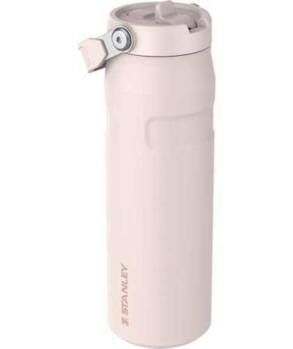 Stanley IceFlow Flip Straw 2.0 Water Bottle 24 oz | Built - In Straw for Travel and Sports | Lightweight and Leak Resistant | Insulated Stainless Steel | BPA - Free | Prickly Pear - 7DAY'S