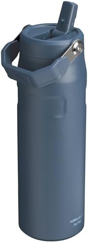 Stanley IceFlow Flip Straw 2.0 Water Bottle 24 oz | Built - In Straw for Travel and Sports | Lightweight and Leak Resistant | Insulated Stainless Steel | BPA - Free | Prickly Pear - 7DAY'S