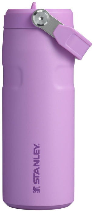 Stanley IceFlow Flip Straw 2.0 Water Bottle 24 oz | Built-In Straw for Travel and Sports | Lightweight and Leak Resistant | Insulated Stainless Steel | BPA-Free | Strawberry Cream