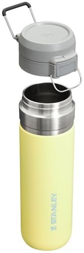 Stanley Quick Flip GO Water Bottle 24 oz | Push Button Lid | Leakproof and Packable for Travel and Sports | Insulated Stainless Steel | BPA - Free | Azure - 7DAY'S