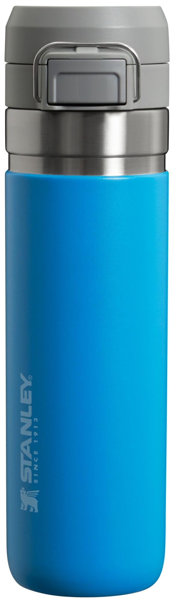 Stanley Quick Flip GO Water Bottle 24 oz | Push Button Lid | Leakproof and Packable for Travel and Sports | Insulated Stainless Steel | BPA - Free | Azure - 7DAY'S