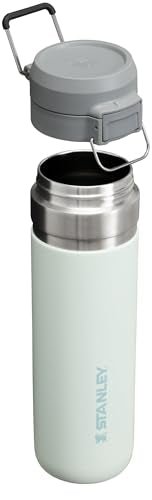 Stanley Quick Flip GO Water Bottle 24 oz | Push Button Lid | Leakproof and Packable for Travel and Sports | Insulated Stainless Steel | BPA - Free | Azure - 7DAY'S