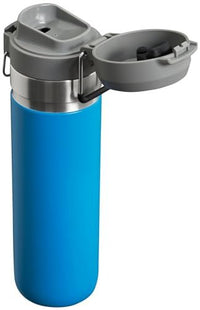 Stanley Quick Flip GO Water Bottle 24 oz | Push Button Lid | Leakproof and Packable for Travel and Sports | Insulated Stainless Steel | BPA - Free | Azure - 7DAY'S