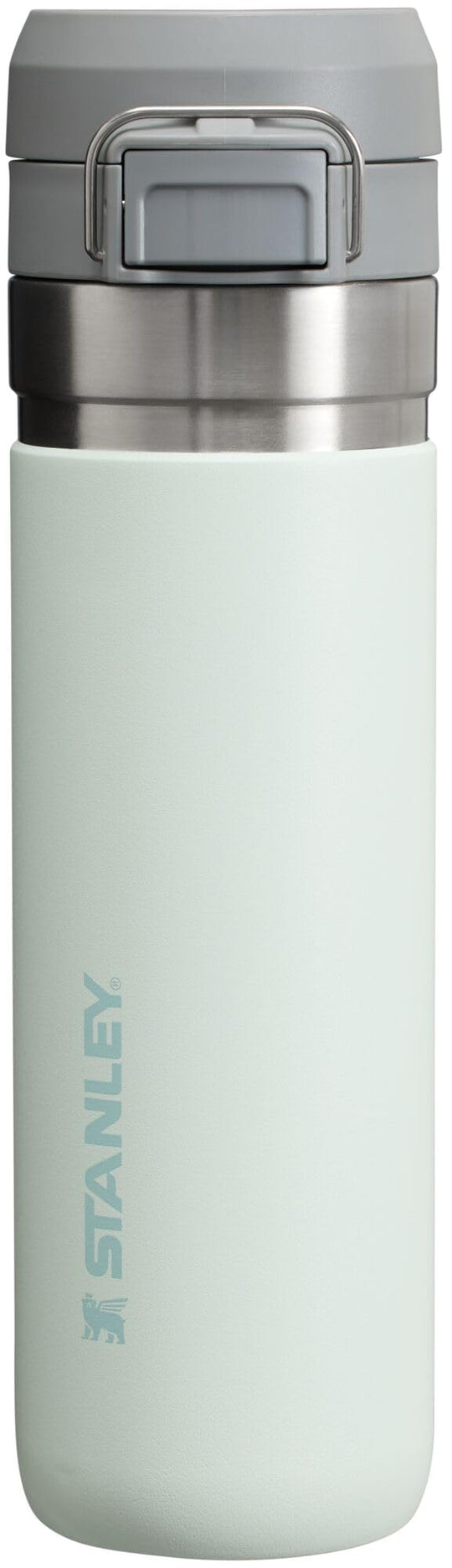 Stanley Quick Flip GO Water Bottle 24 oz | Push Button Lid | Leakproof and Packable for Travel and Sports | Insulated Stainless Steel | BPA-Free | Azure